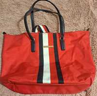 Oryginalna Shopperka Tommy Hilfiger Czerwona A4