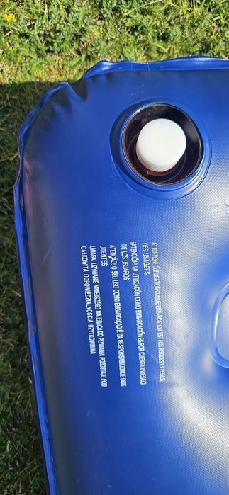 Materac 2 osobowy do spania pływania duzy niebieski pompowany ponton