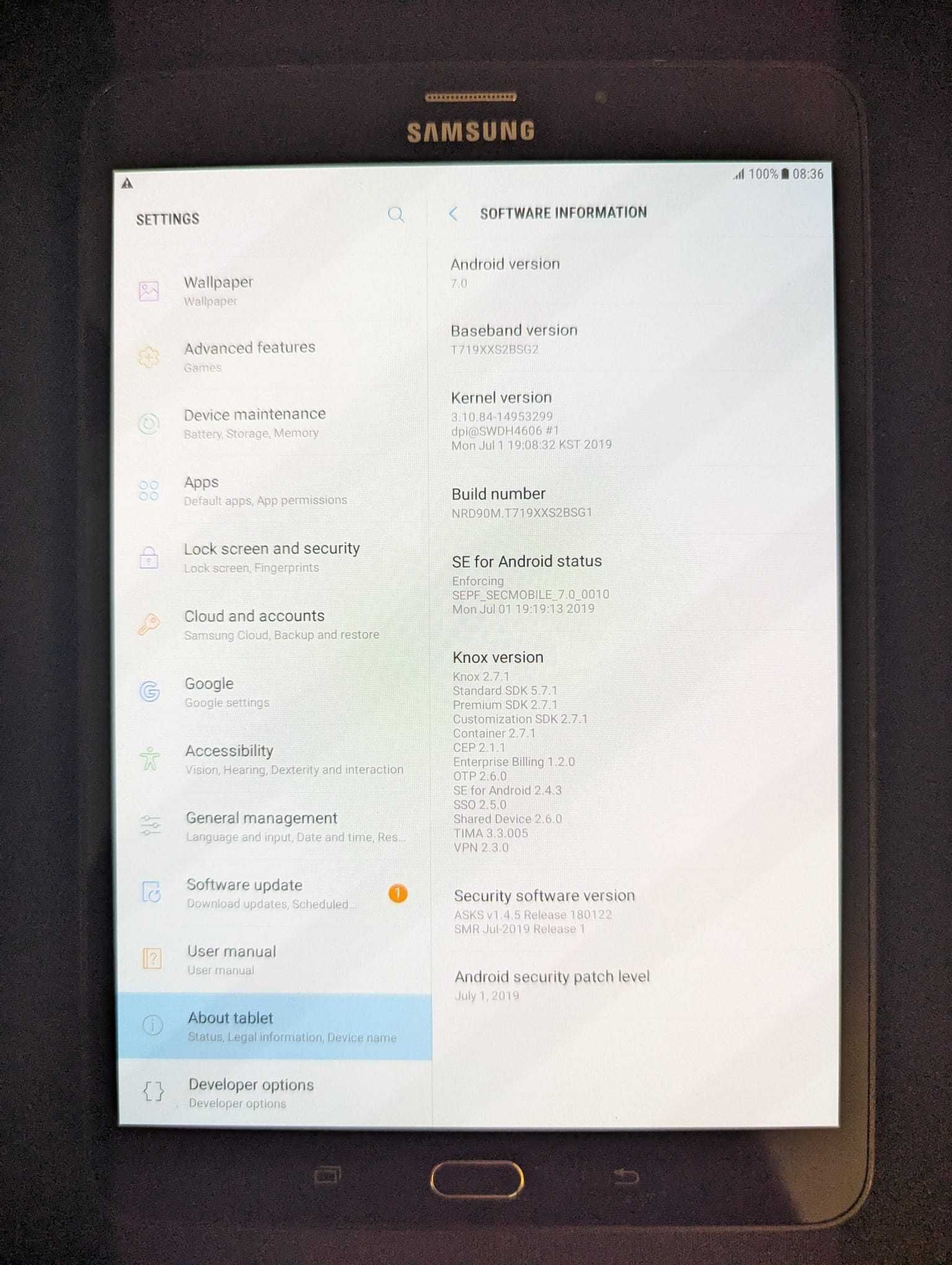 Tablet Samsung em excelente estado