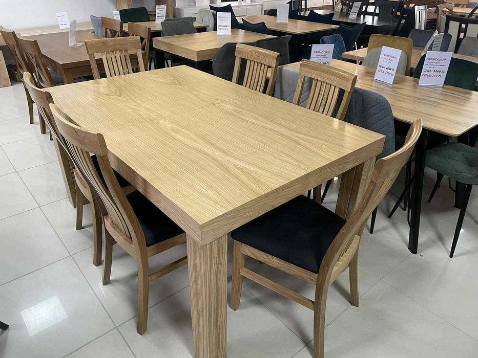 (124WN) Stół rozkładany + 6 krzeseł, wyprzedaż 3499 zł