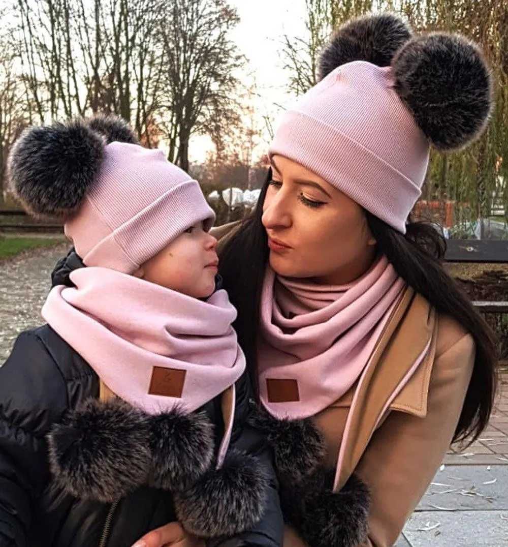 Bexa czapka Mija pudrowy róż 44