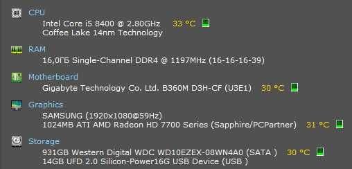 Системний блок ПК Intel Core i5/16GB/1TB
