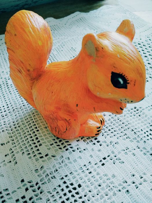 Статуэтка белка, фигурка ручная работа, фарфор, керамика
