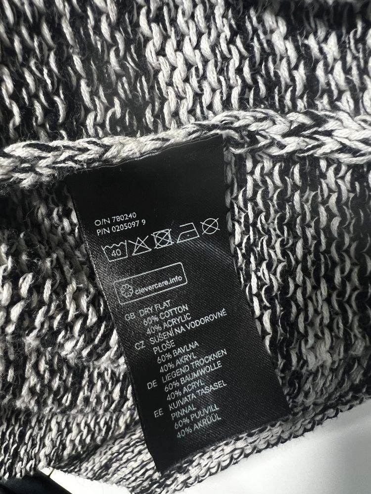 Ekstra sweter Szary męskie z kołnierzem H&M duży xxl