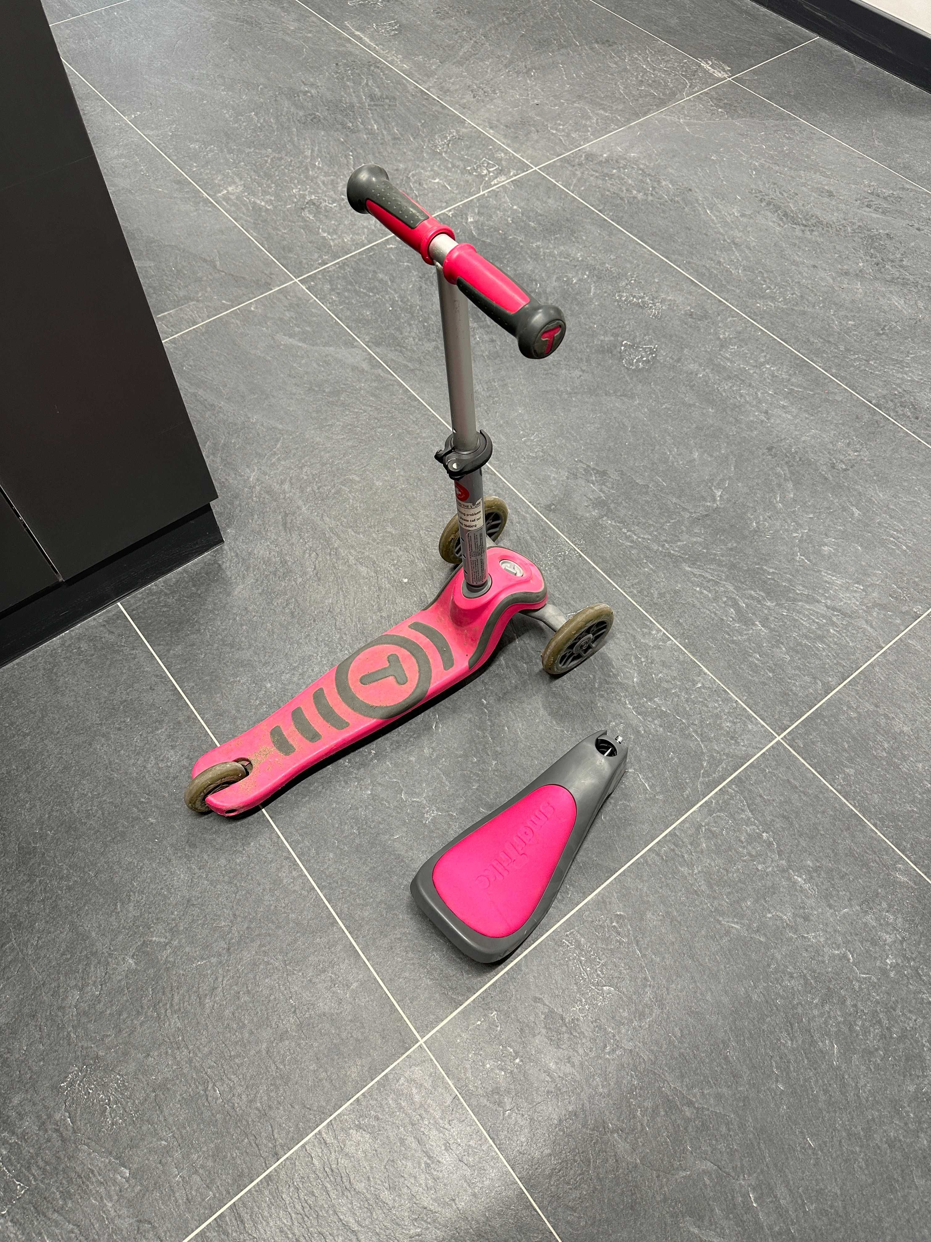 Hulajnoga dziecieca dziewczeca SMART TRIKE SCOOTER T1 - różowa