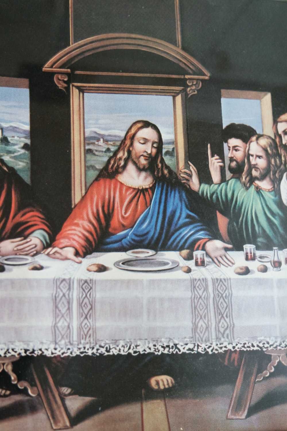 Obraz Ostatnia Wieczerza religijny stary antyk Jezus