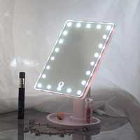 Поворотной косметическое зеркало 22 LED с сенсорной кнопкой