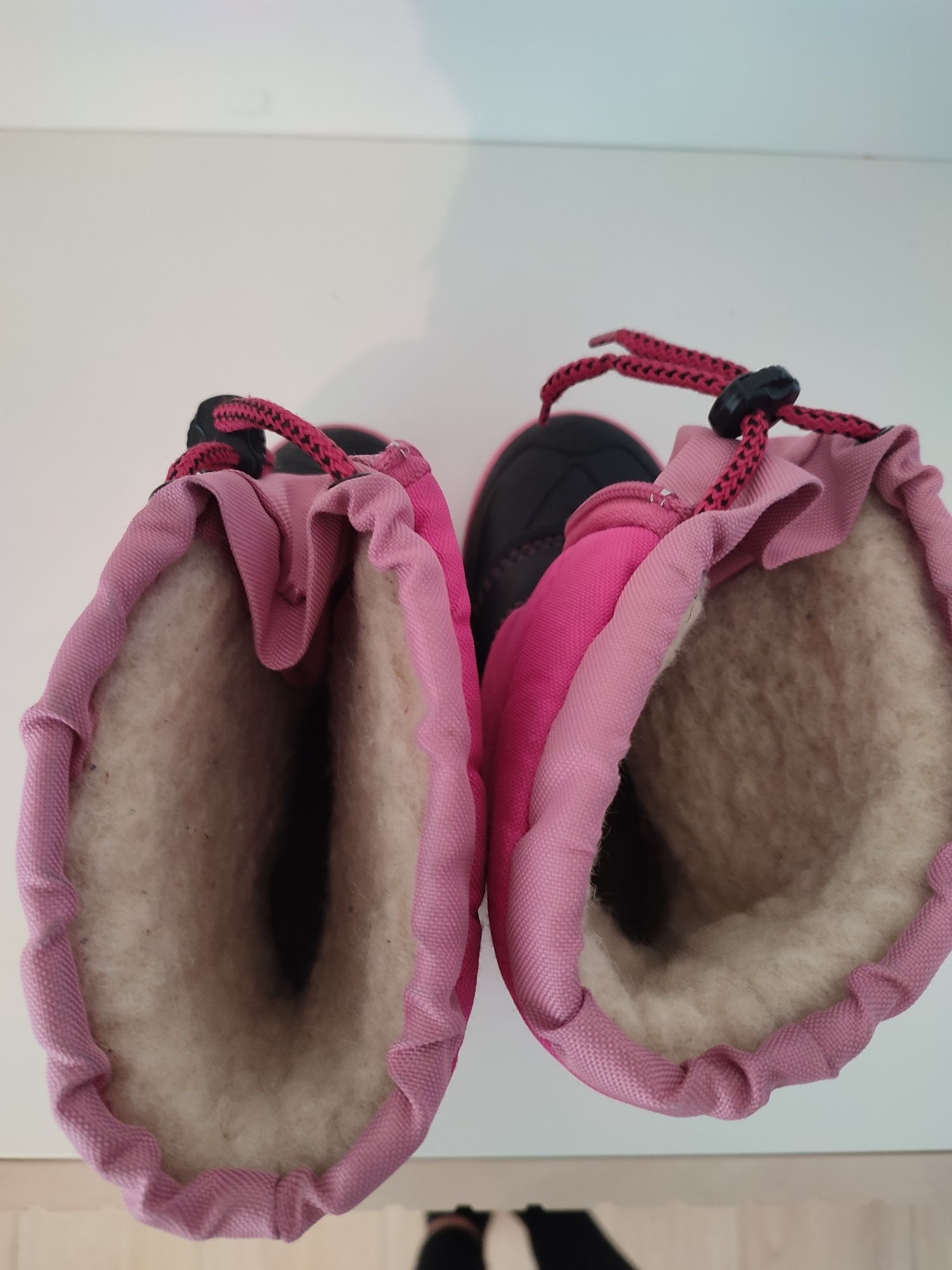 Nieprzemakalne gumowane ocieplane buty zimowe 28 29 dziewczece