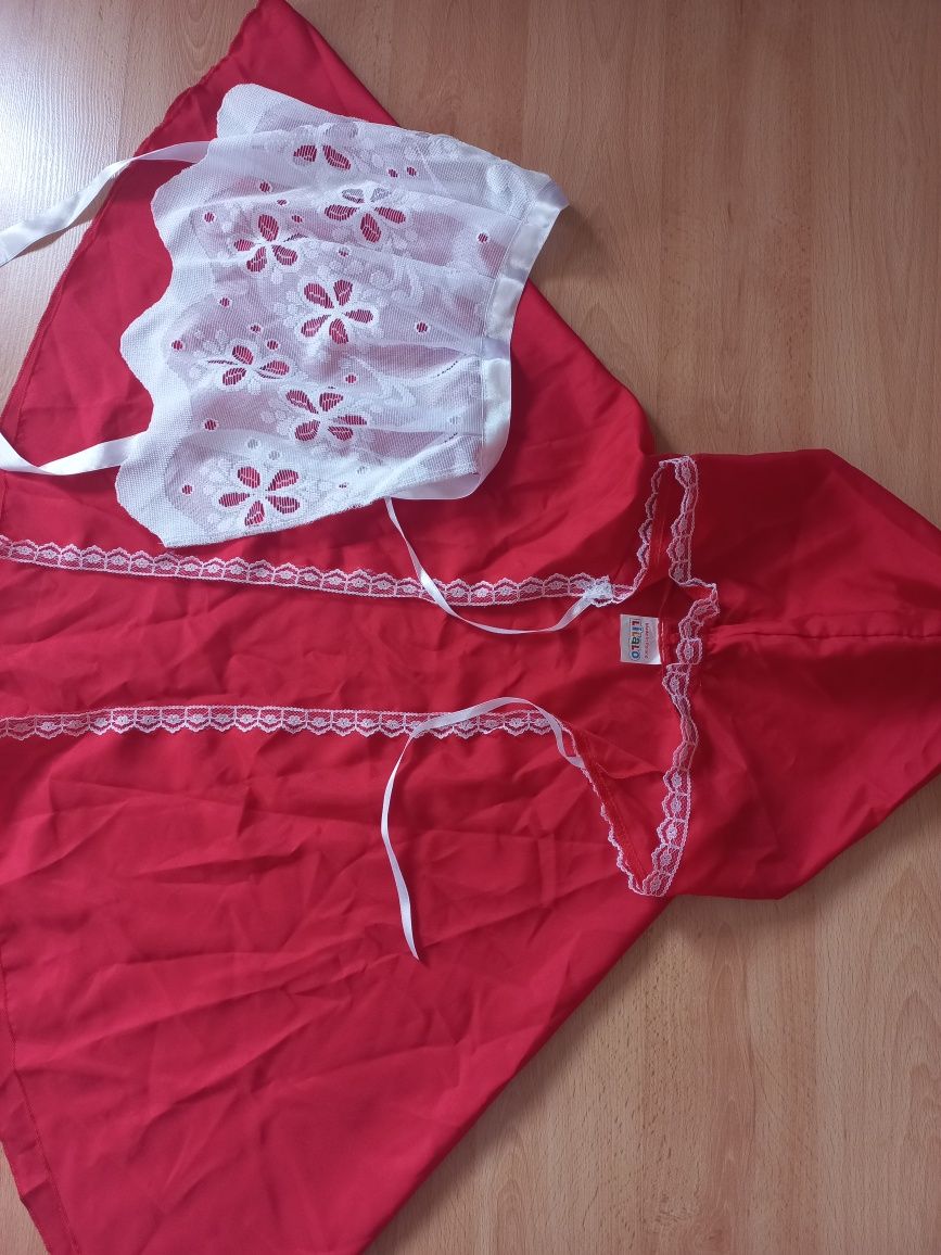 Kostium peleryna czerwony kapturek