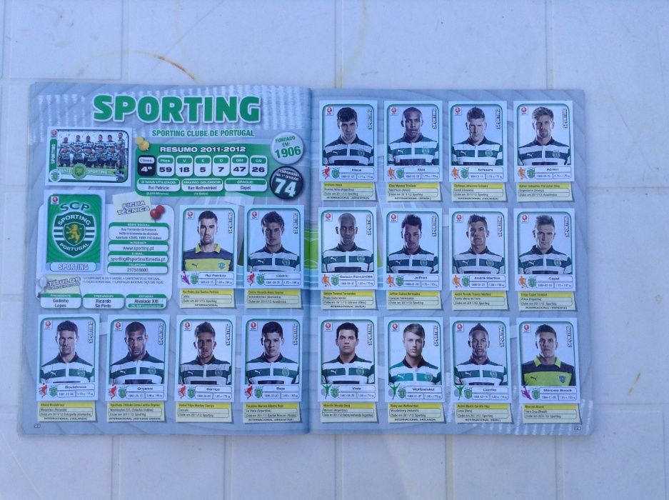 Caderneta Liga PORTUGUESA 2012-13 - Futebol PANINI completa -cromos