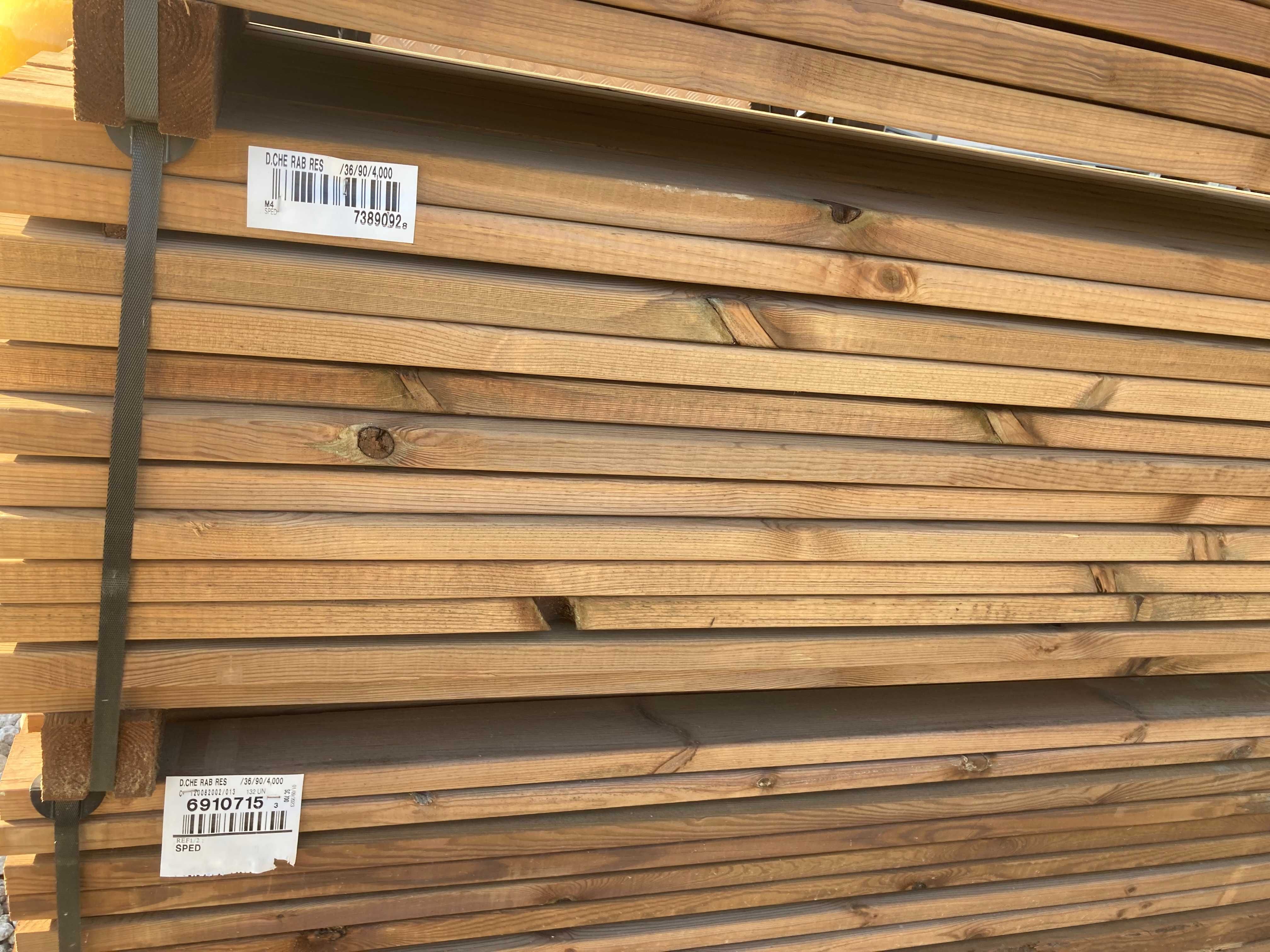 Kantówka sosnowa impregnowana próżniowo 36x90x4000, 45x145x4000,