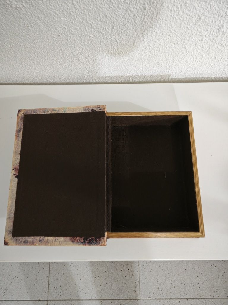 Livro falso / caixa livro / porta objetos leão
24x16x6 cm
