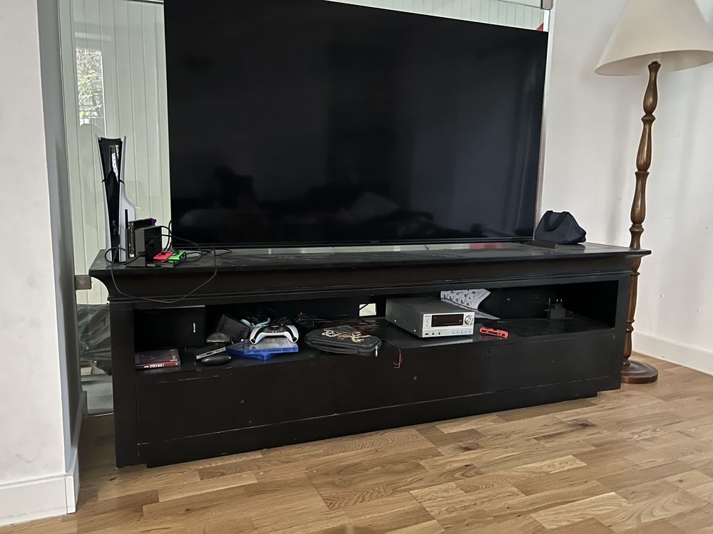 Szafka pod telewizor czarna 200 cm super elegancki mebel !