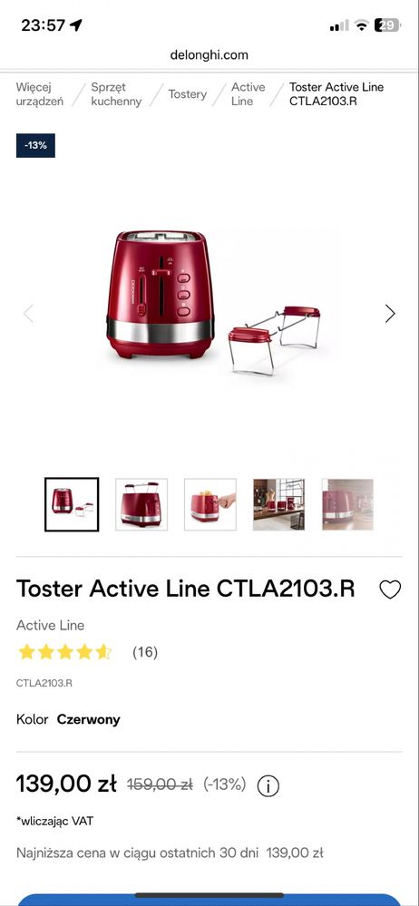 Toster Active Line CTLA2103.R