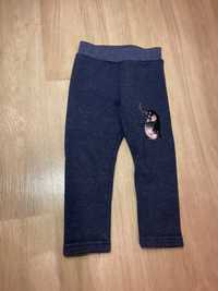 Теплые штаны на флисе джинсы детские на девочку джеггинсы 80 86 92
