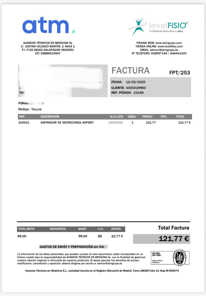 Aspidador Secreções