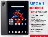 Планшет Blackview Mega1 (8) 12/256GB 11.5" 120Hz 8800mAh 33w LTE+Чохол