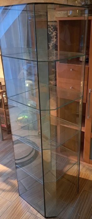 Szklany regał, szklana gablota