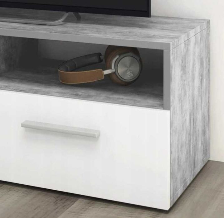 Regał szafka RTV pod TV Vicco Lowboard Diego 95x36x35cm biała beton