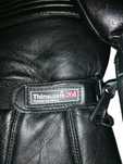 Thinsulate luvas em pele de motard