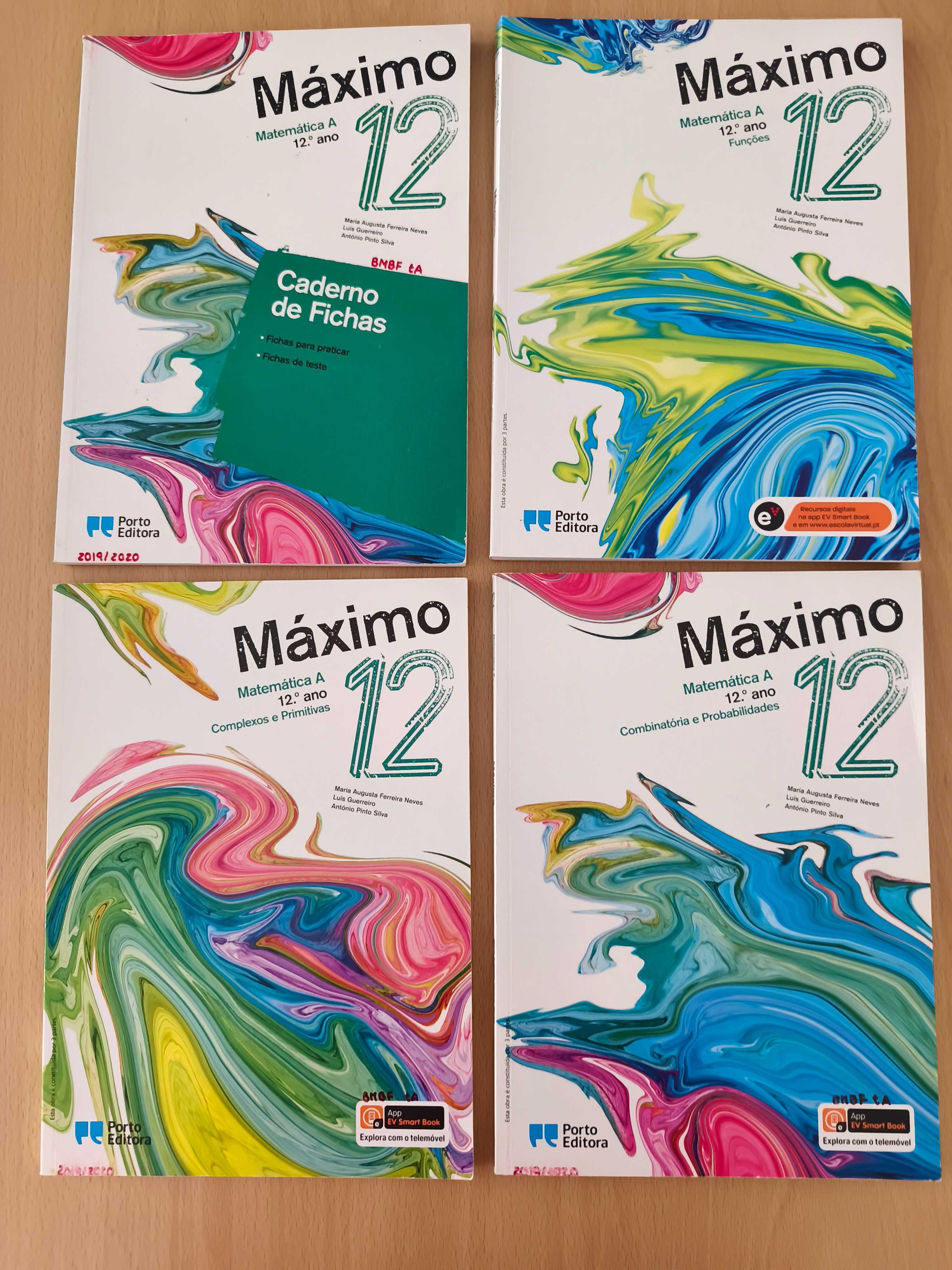 Vendo conjunto de livros  "Máximo 12" , Porto editora como novo