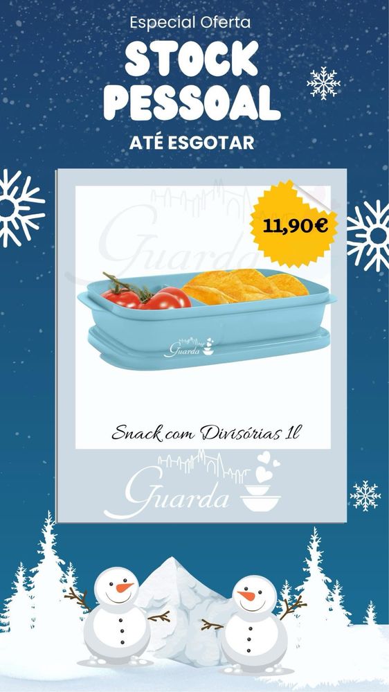 Snack divisoria 1L - tupperware