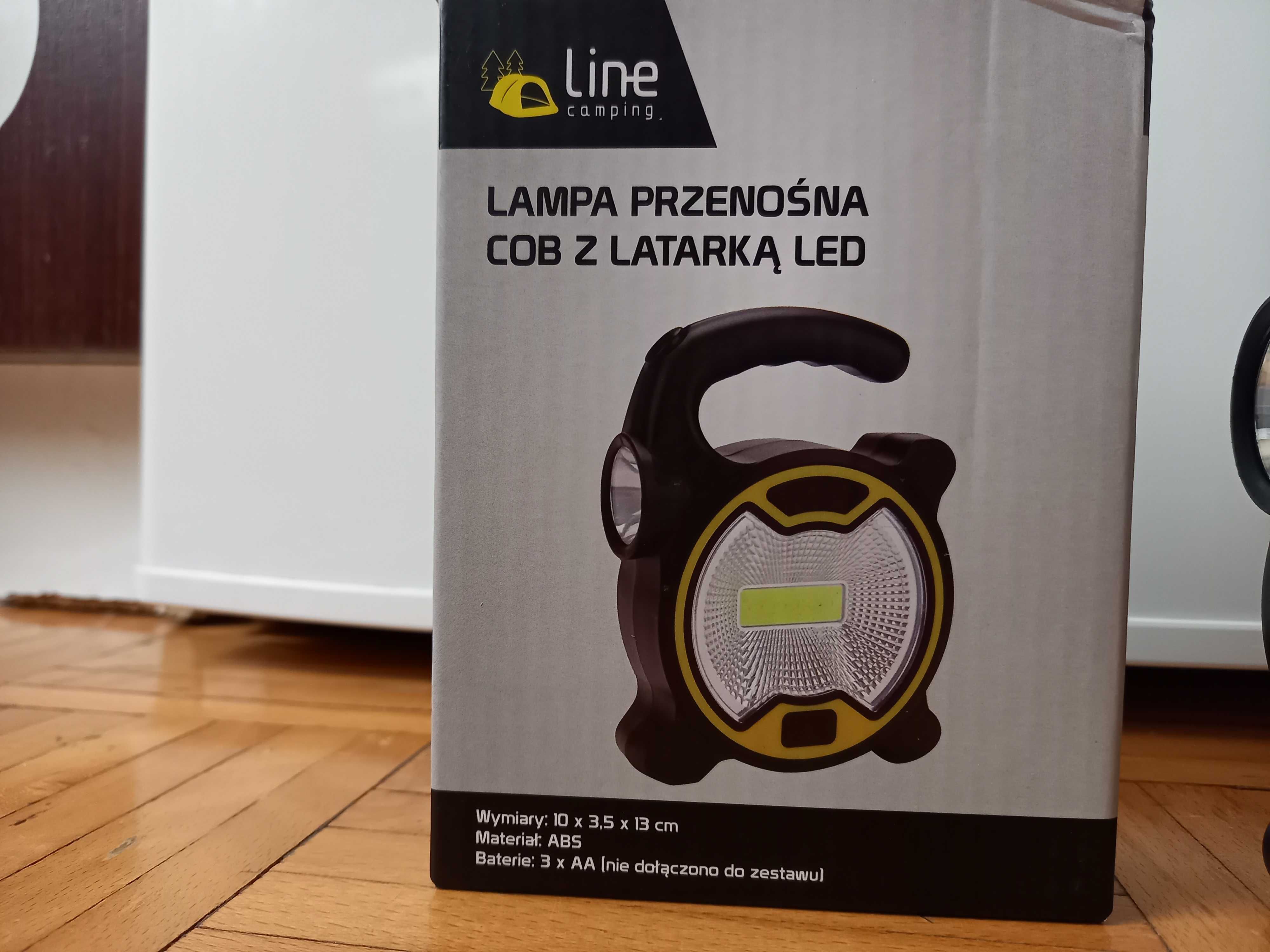 Lampa przenośna Cob z latarką Led