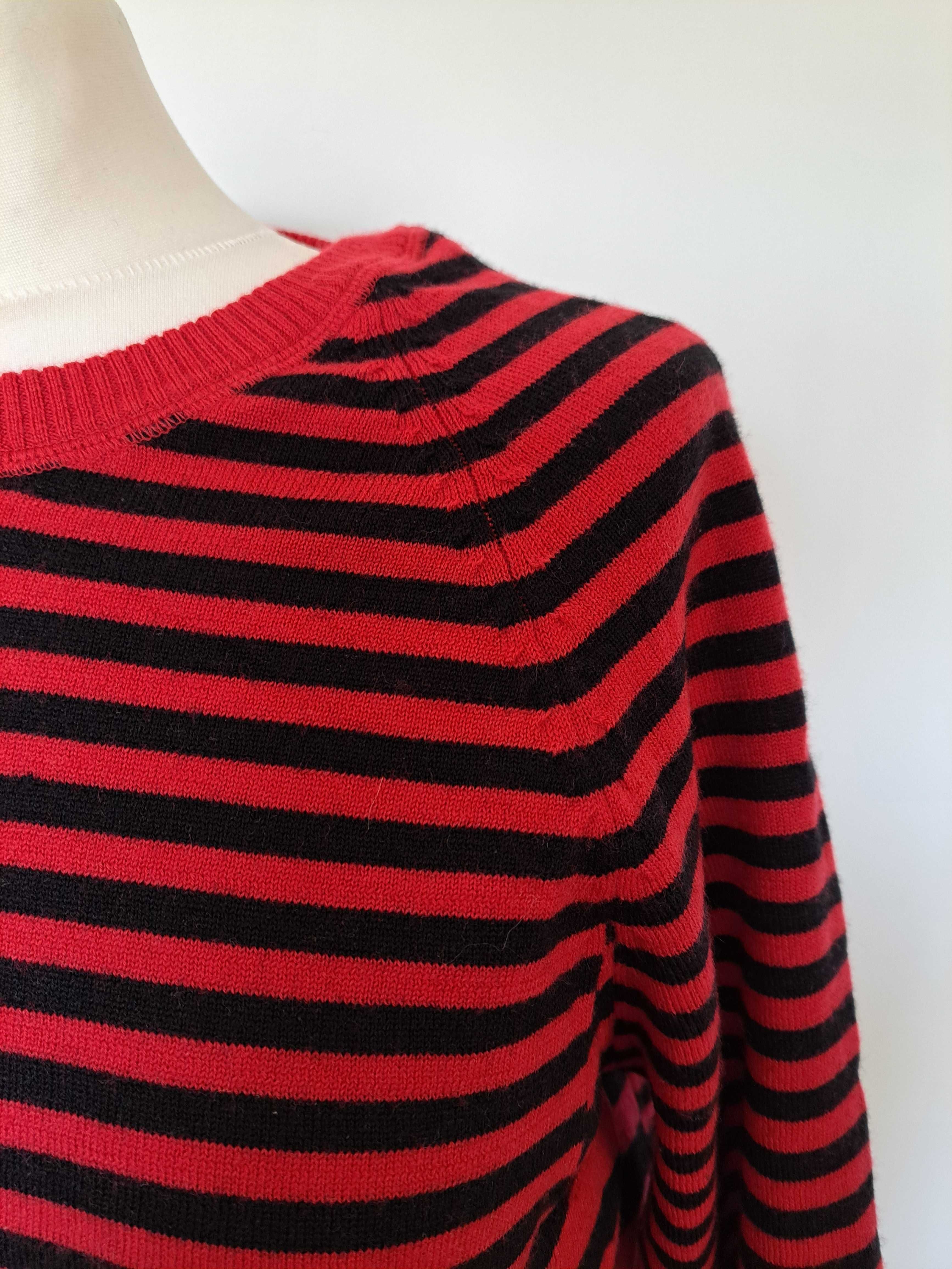 Sweter w paski merino