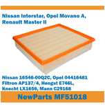 Filtr powietrza MF51018 Interstar Movano A Master II zam Filtron