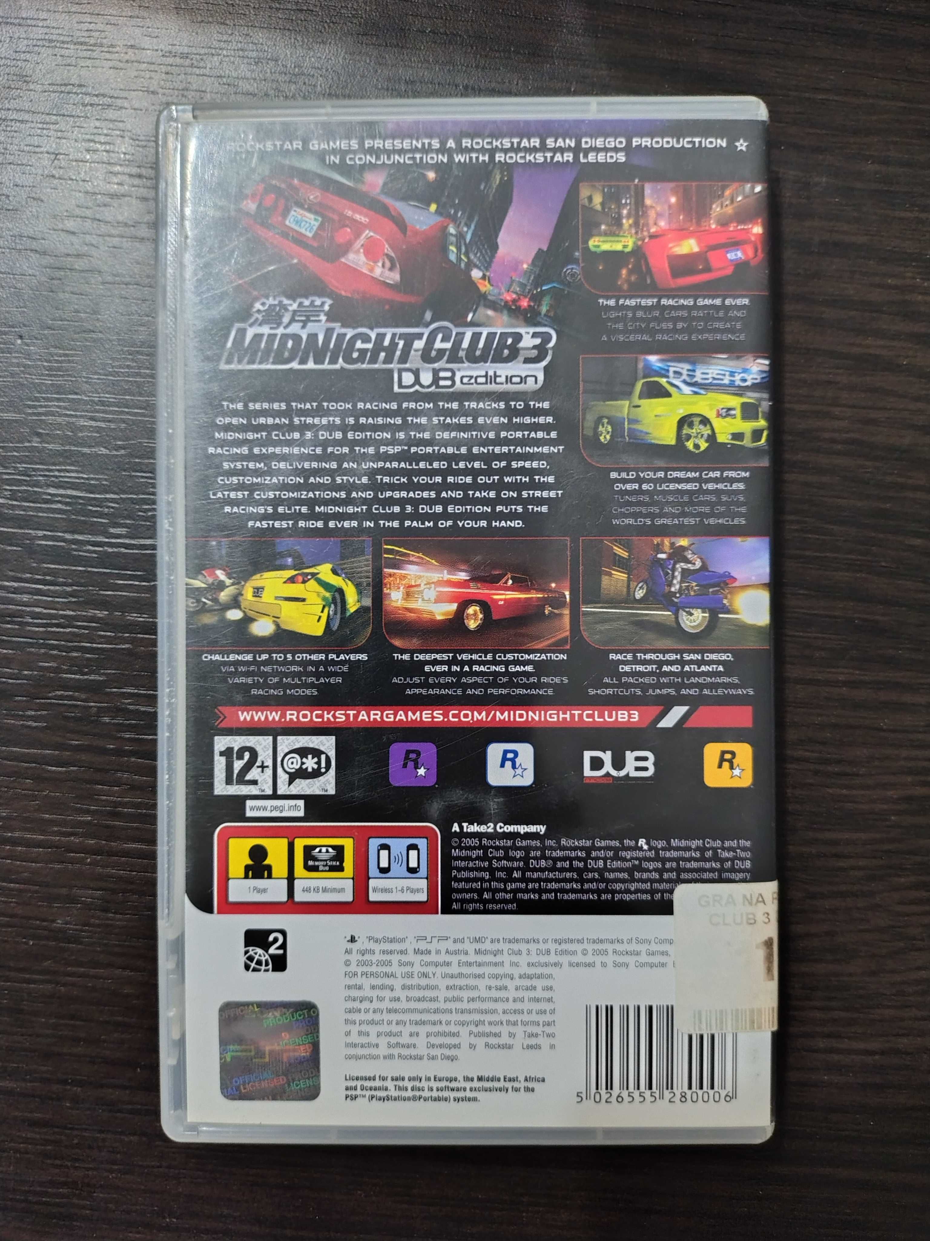 Midnight Club 3: DUB Edition Sony PSP
