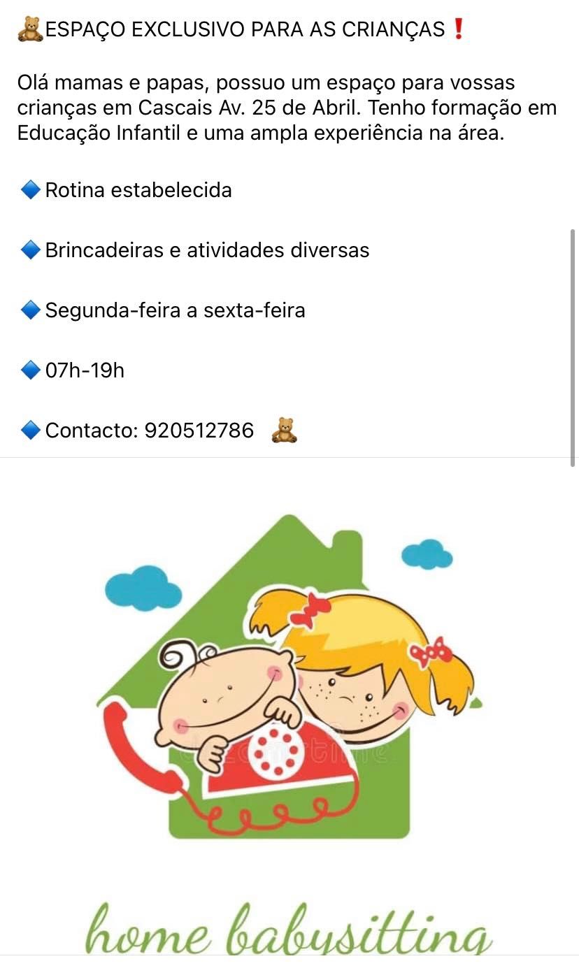 Possuo um espaço para vossas crianças.