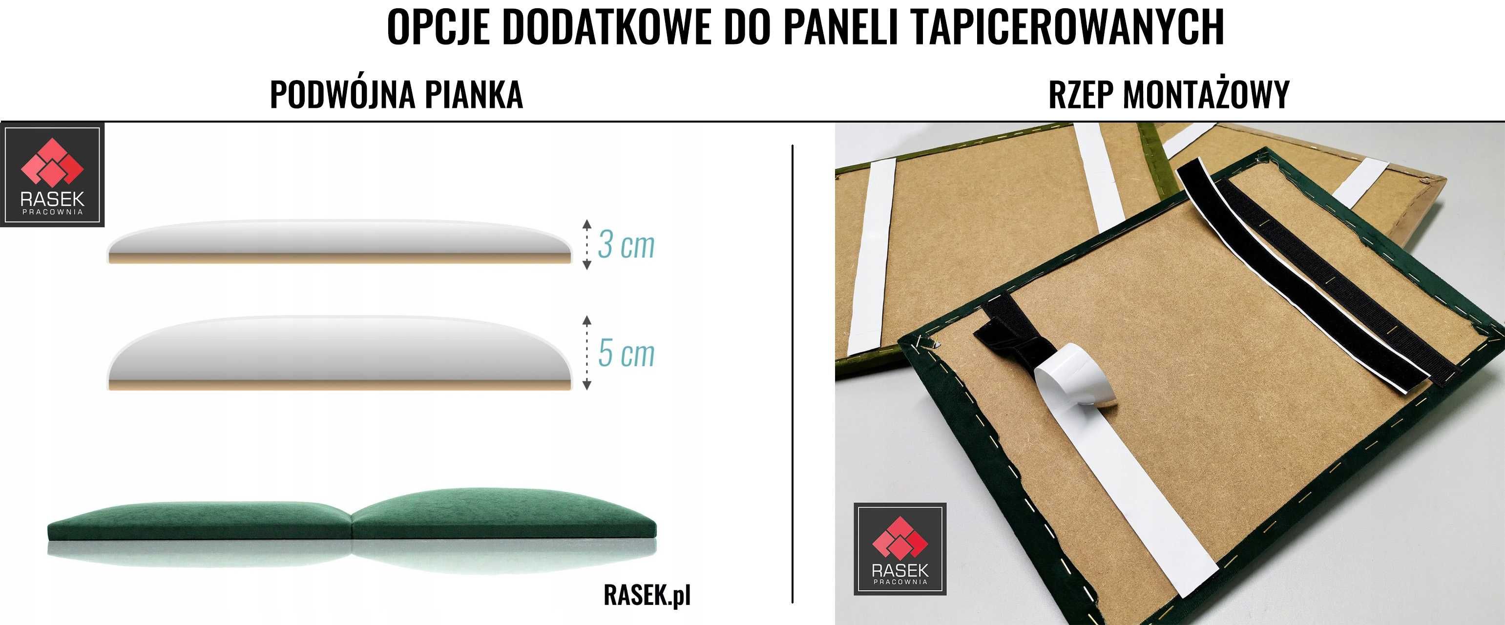 PANELE tapicerowane ścienne PRACOWNIA tapicerska PŁOTEK 100x30 cm