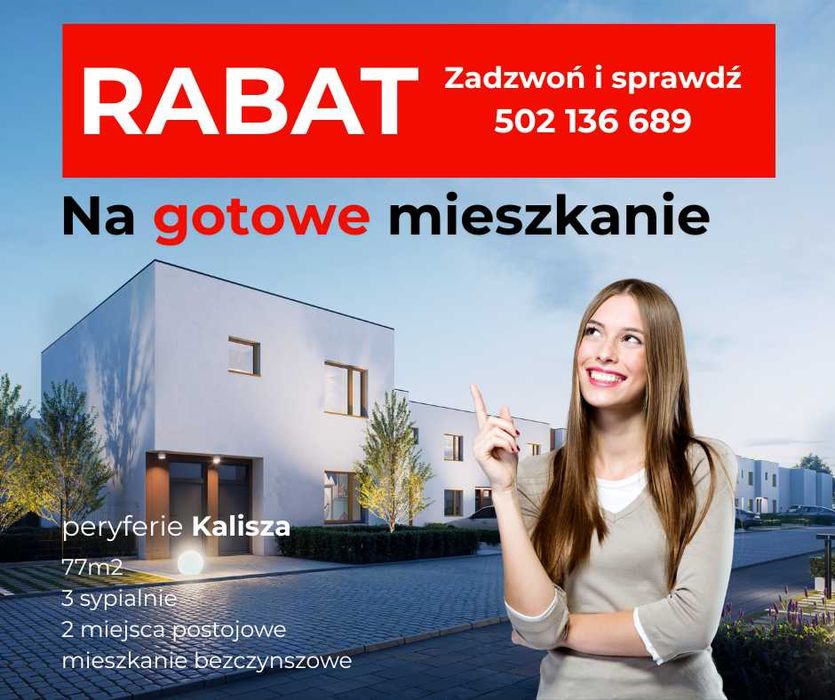 Nowe Bezczynszowe Mieszkania | na granicy Kalisza| Parking w Cenie!