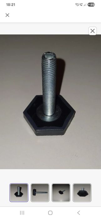 Stopki gwintowane M8x45 antypoślizgowe