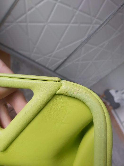 Bottega veneta Point torebka zielona seledynowa neonowa skórzana pasek