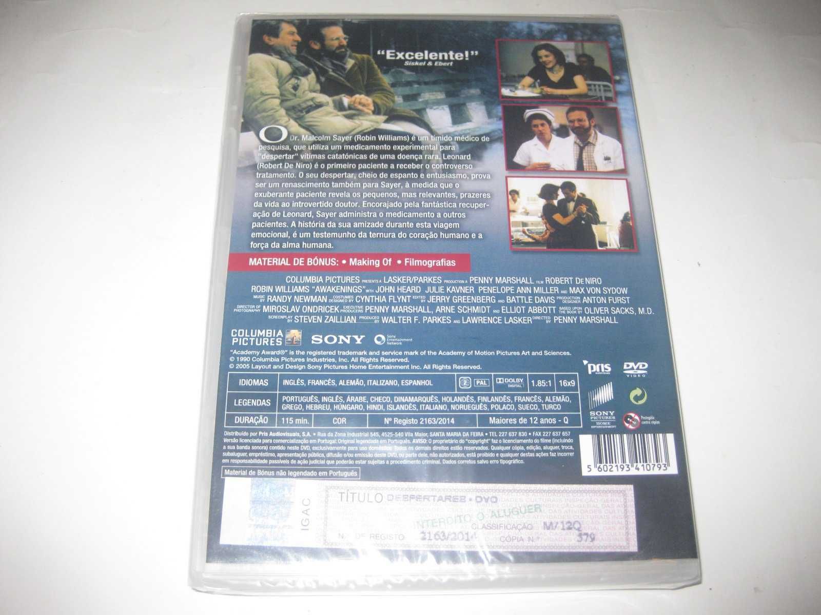 DVD "Despertares" com Robert De Niro/Selado/Raro!