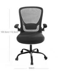Fotel obrotowy czarny krzesło biurowe Songmics