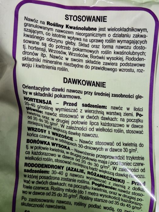 Nawóz do roślin kwaśnolubnych 2 kg