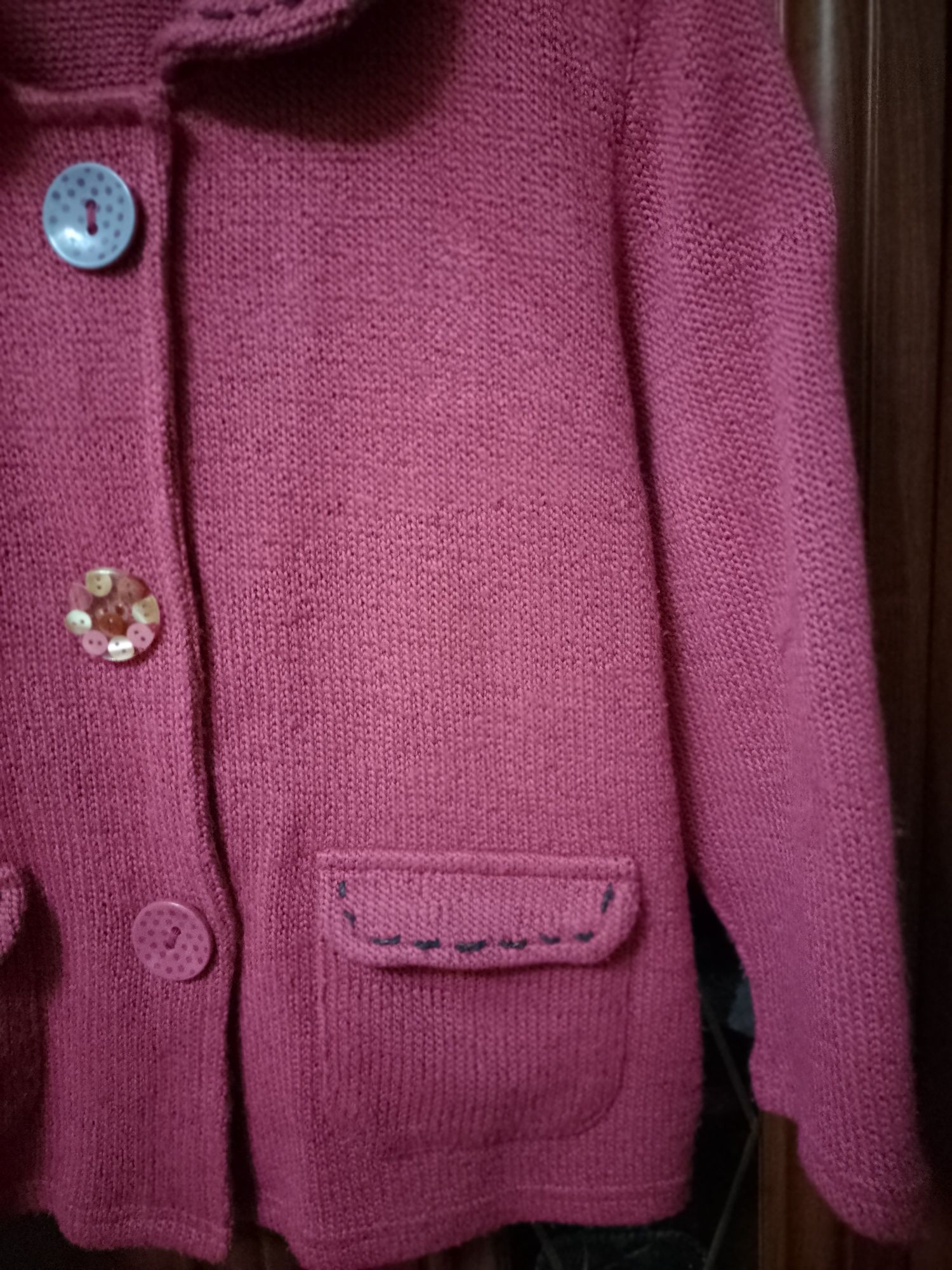 Пиджак піджак малиновий фірмовий плотний трикотажний Per Una р.50-52-5