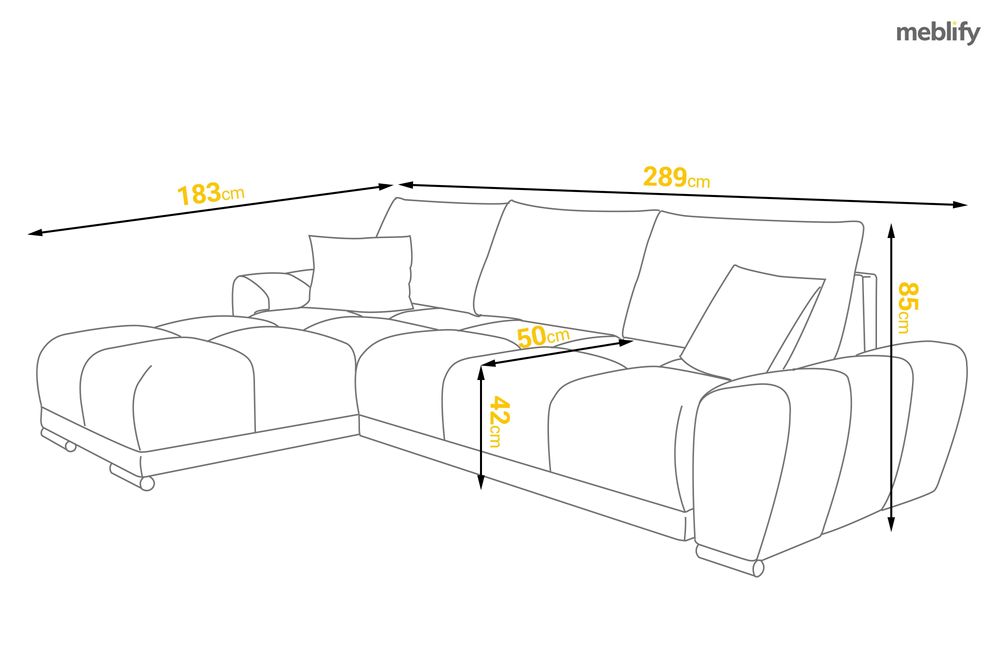 Narożnik Bego L funkcja spania welur Monolith 95 ciemny szary okazja