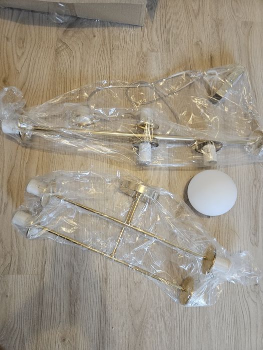 Żyrandol lampa sufitowa złota nowa