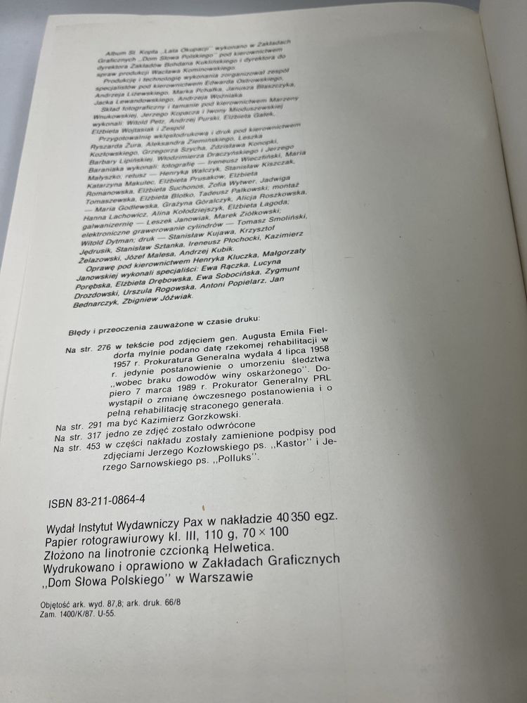 Lata okupacji kronika forograficzna walczącej warszawy stanisław kopf