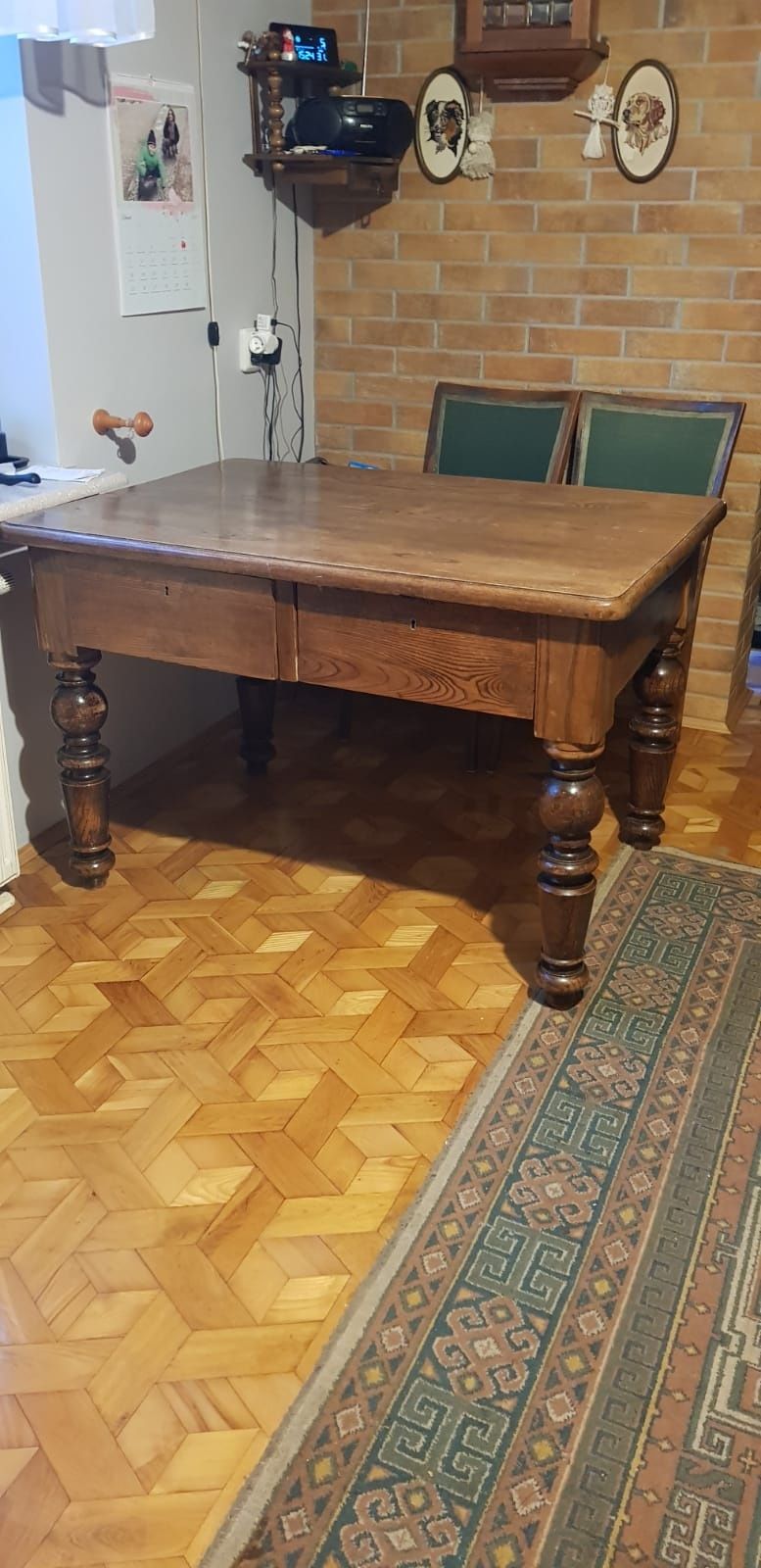 Stół jesionowy z lat 50