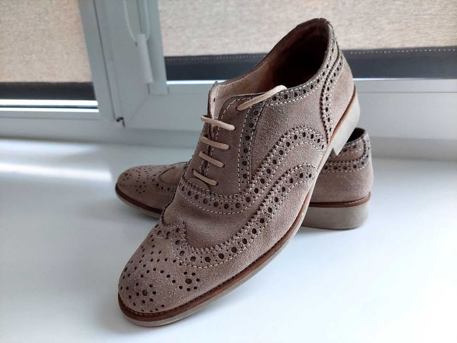 Minelli туфлі оксфорди жіночі 37 розмір натуральна замша б/в