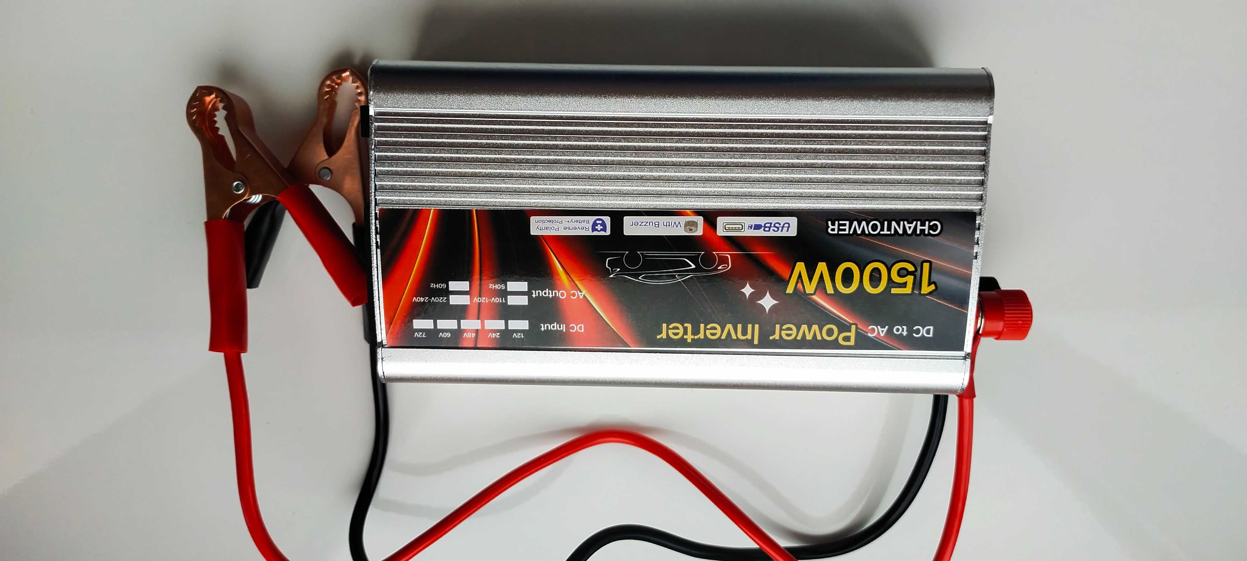 Перетворювач Інвертор напруги Power Inverter 12в 220в 50Hz 1500W