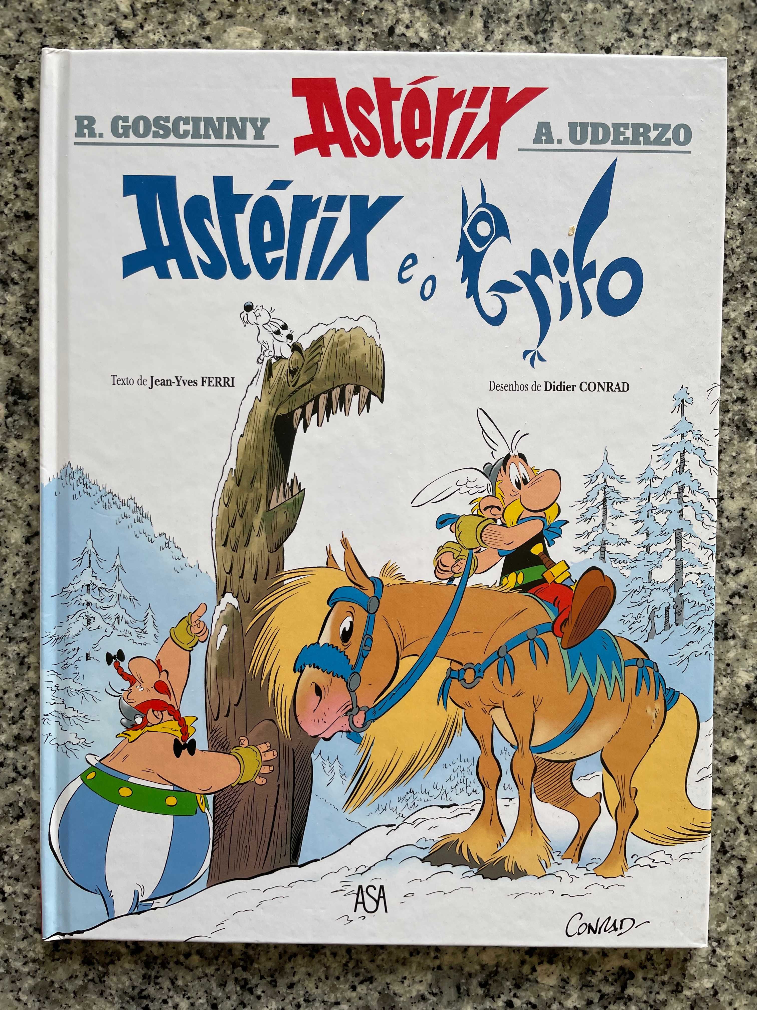 Livros Astérix e Mickey capa dura