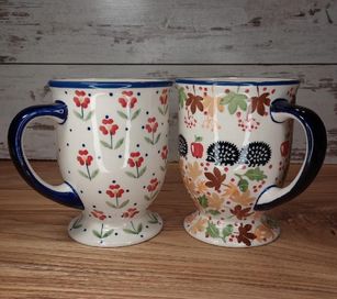 Kubek cappuccino komplet ceramika Bolesławiec