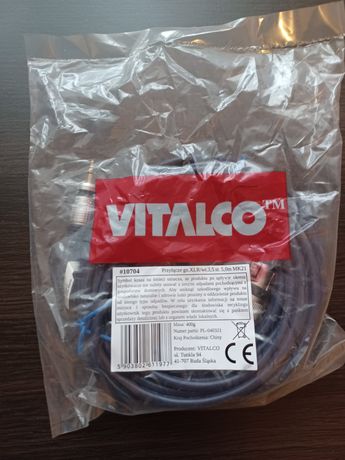 Kabel XLR - jack 3,5 mm Vitalco MK21 5 m