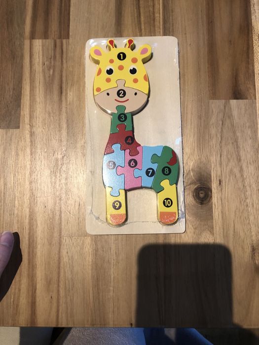 Puzzle madeira girafa