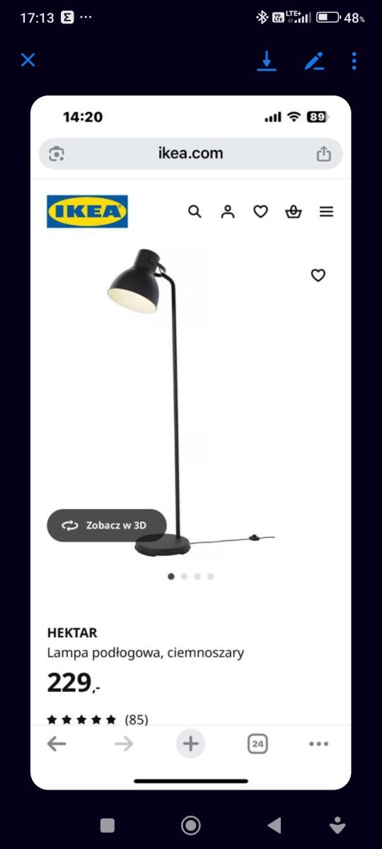 Sprzedam lampy i meble IKEA w stylu loftowym